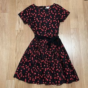 Crewcuts Girls Size 10 Cherry Dress with Bow Tie